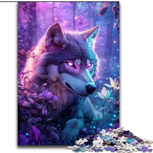 Fantasy-Wolf-Puzzle für Erwachsene, 1000-teiliges Puzzle, Staycation-Zeitvertreib-Geburtstagsgeschenk, Geschenke, Wandkunst für 14+ (Größe 50x75cm) von LYXIANY