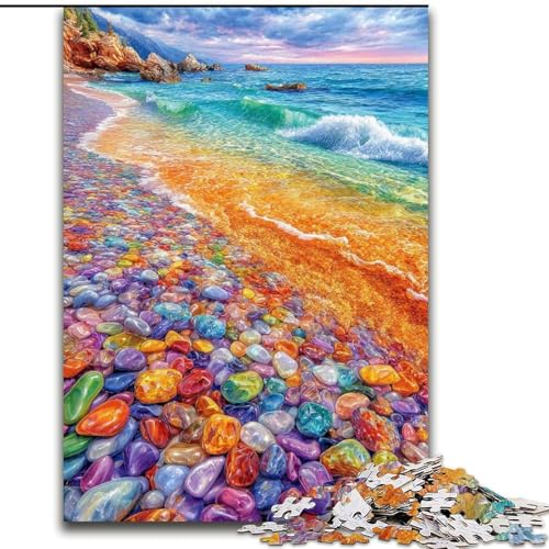 Farbige Kieselsteine, 1000-teiliges Puzzle, Lernspiele, Heimdekoration, Geschenk für die ganze Familie (Größe 50x75cm) von LYXIANY