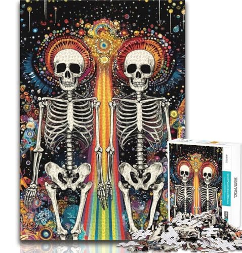 Farbiger Totenkopf, 1000-teiliges Puzzle für Erwachsene und Jugendliche, Quizspiel, Wanddekoration, einzigartige Geburtstags, 50x75cm Farbiger Totenkopf, 1000-teiliges Puzzle für Erwachsene und Jugendliche, Quizspiel, Wanddekoration, einzigartige Geburtstags, 50x75cm von LYXIANY