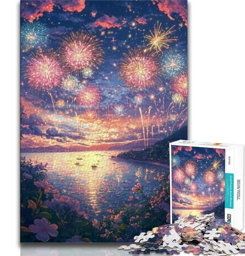 Feuerwerksansicht-Puzzle für Erwachsene, 1000-teiliges Puzzle, Denkspiel, Wanddekoration, einzigartige Geburtstags, 50x75cm Feuerwerksansicht-Puzzle für Erwachsene, 1000-teiliges Puzzle, Denkspiel, Wanddekoration, einzigartige Geburtstags, 50x75cm von LYXIANY