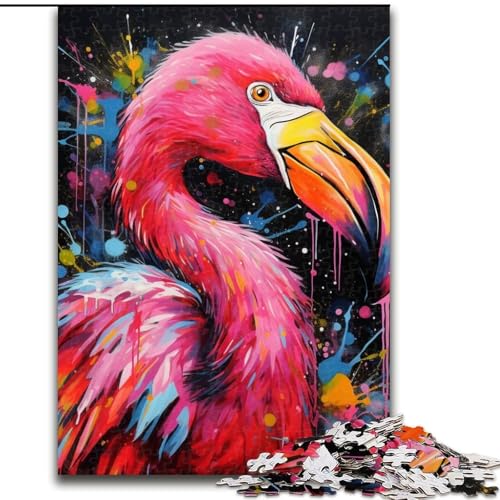 Flamingo-Puzzle mit 1000 Teilen, Karton, 26x38cm, interaktives Familienspiel, Heimdekoration zum Selbermachen, Denksportaufgabe als Geschenk Flamingo-Puzzle mit 1000 Teilen, Karton, 26x38cm, interaktives Familienspiel, Heimdekoration zum Selbermachen, Denksportaufgabe als Geschenk von LYXIANY