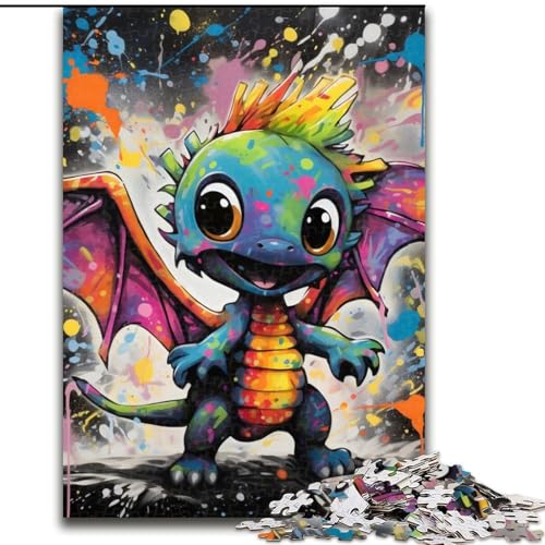 Fliegender Drache, Graffiti-Malerei, 1000-teiliges Puzzle für Erwachsene, anspruchsvolles Denkspiel für Teenager, Spaß für den Familienspielabend, 26x38cm Fliegender Drache, Graffiti-Malerei, 1000-teiliges Puzzle für Erwachsene, anspruchsvolles Denkspiel für Teenager, Spaß für den Familienspielabend, 26x38cm von LYXIANY