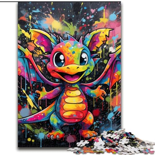 Fliegender Drache, Graffiti-Malerei, Puzzle 1000 Teile für Erwachsene, Papppuzzle für Teenager und Jugendliche, ideales Geburtstags, 26x38cm Fliegender Drache, Graffiti-Malerei, Puzzle 1000 Teile für Erwachsene, Papppuzzle für Teenager und Jugendliche, ideales Geburtstags, 26x38cm von LYXIANY
