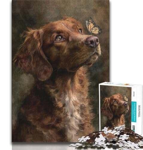 Fröhliches Hunde-Puzzle für Teenager, hilft dem Gehirn, süchtig machendes Spielzeug zu trainieren, um Geduld zu fördern, EIN Kunstwerk, 50x75cm von LYXIANY