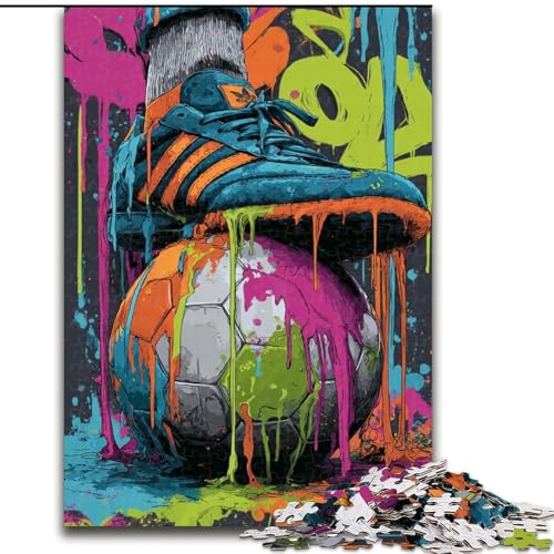 Fußball-Ölgemälde, 1000-teiliges Puzzle für Erwachsene und Jugendliche, geeignet für Kinder ab 14 Jahren, Geschenkideen zur Verbesserung des Gedächtnisses (50x75cm) von LYXIANY