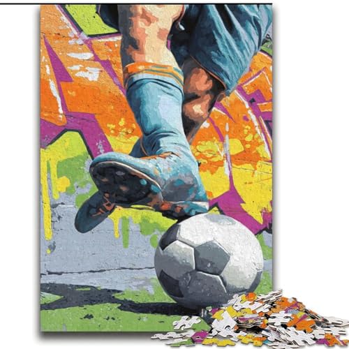 Fußball-Ölgemälde-Puzzle für Erwachsene, 2000 Teile, Lernspiele, Heimdekoration, Geschenk für die ganze Familie (70x100cm) von LYXIANY
