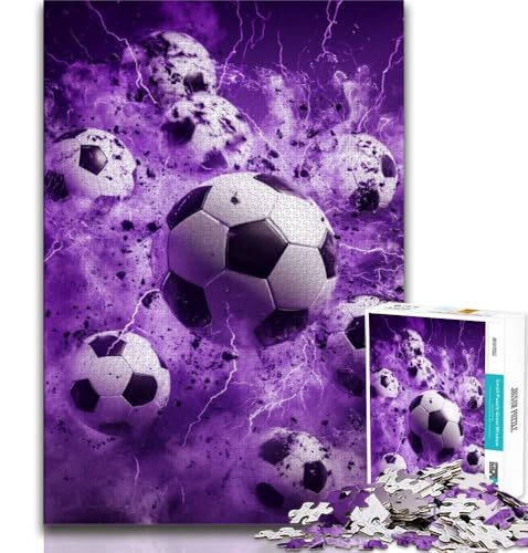 Fußball-Puzzle mit 1000 Teilen für Erwachsene und Jugendliche, Lernspielzeug, Familienspiele, einzigartige Geburtstags- und Geschenkideen (50x75cm) von LYXIANY