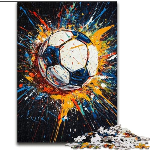 Fußball-Puzzle mit 1000 Teilen für Teenager, Geschenke, Lernspielzeug, Familienspiele, geeignet für die Schreibtischdekoration (Größe 50x75cm) von LYXIANY