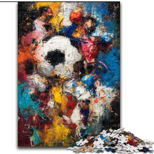 Fußball-Puzzles für Erwachsene und Teenager, anspruchsvolles Spiel und Familienspiel, Künstlersammlung, bildende Kunst für Kinder ab 14 Jahren (50x75cm) von LYXIANY