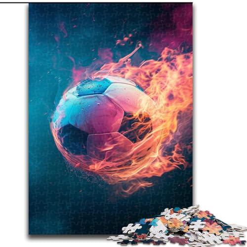 Fußball-Sport-Puzzles für Erwachsene 1000, Lernspielzeug für die ganze Familie mit passendem Poster und Quizblatt (26x38cm) von LYXIANY