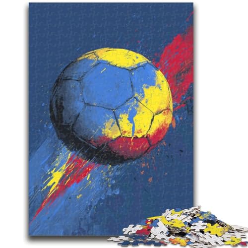 Fußball-Sport-Puzzles für Teenager, Stressabbau, Zeitvertreib zu Hause mit passendem Poster und Quizblatt (50x75cm) von LYXIANY