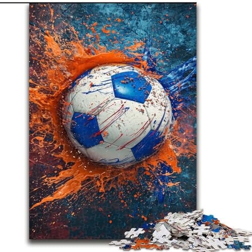 Fußball-Sport-Puzzles für Teenager ab 14 Jahren, lustige Spiele, lustige Aktivitäten zu Hause, Geburtstagsgeschenke, Reisegeschenke (50x75cm) von LYXIANY