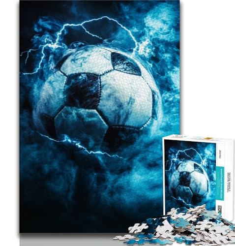 Fußball-Sportpuzzle 1000 Teile für Teenager, Lernspiele, Heimdekoration, Geschenk für die ganze Familie (50x75cm) von LYXIANY