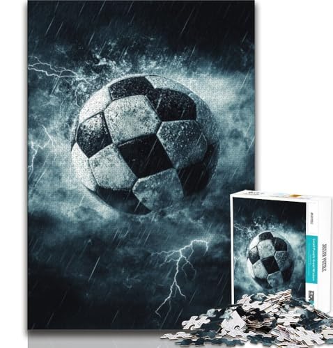 Fußball-Sportpuzzle 1000 Teile für Teenager, Lernspiele, Heimdekoration, Geschenk für die ganze Familie (50x75cm) von LYXIANY