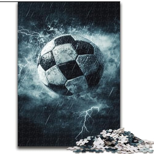 Fußball-Sportpuzzle für Erwachsene mit 1000 Teilen, anspruchsvolles Spiel und Familienspaß mit vollständig ineinandergreifenden, zufällig geformten Teilen (Größe 50x75cm) von LYXIANY