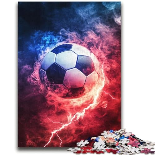 Fußball-Sportpuzzle für Teenager, 1000 Teile, hilft dem Gehirn, süchtig machendes Spielzeug zu trainieren, um Geduld zu fördern, geeignet für Paare (38x52cm) von LYXIANY