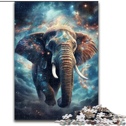 Galaxien-Elefanten-Puzzle, 1000 Teile, für Erwachsene. Puzzle für Erwachsene. Anspruchsvolles Denkspiel, Familienaktivität, Heimdekoration, Größe: 50x75cm von LYXIANY