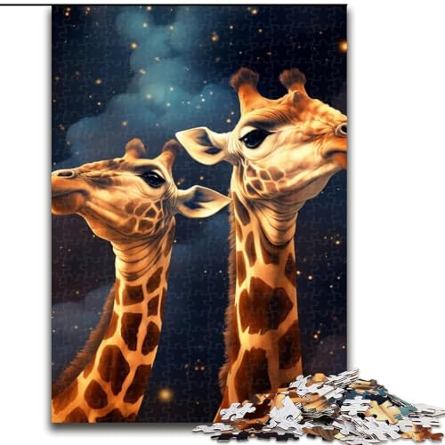 Galaxy Giraffe 1000-teiliges Puzzle Anspruchsvolles Denkspiel – Entspannendes Spielzeug für Teenager Größe 50x75cm von LYXIANY