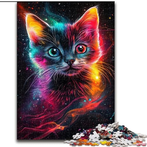 Galaxy Kitten Puzzles für 1000 Teile aus Holz, anspruchsvolles Denkspiel für Teenager, Spaß für den Spieleabend mit der Familie, Größe 50x75cm von LYXIANY