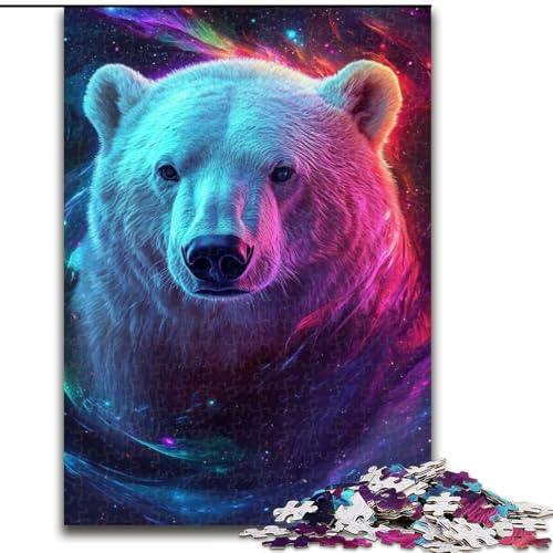 Galaxy Polar Bear 1000-teiliges Puzzle für Erwachsene, Holzpuzzle für Erwachsene, anspruchsvolles DIY-Denkspiel für Teenager, Größe 50x75cm Galaxy Polar Bear 1000-teiliges Puzzle für Erwachsene, Holzpuzzle für Erwachsene, anspruchsvolles DIY-Denkspiel für Teenager, Größe 50x75cm von LYXIANY