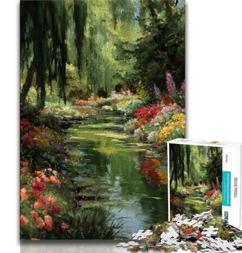 Gartenblick-Puzzle 1000 Teile für Erwachsene und Jugendliche, Lernspielzeug, ganze Familie (38x26cm) von LYXIANY