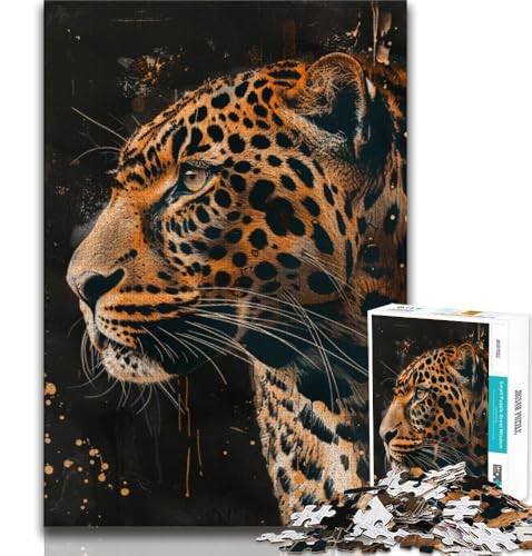 Geparden-Puzzle mit 1000 Teilen für Erwachsene und Jugendliche, Lernspielzeug, Familienspiele, einzigartige Geburtstags- und Geschenkideen (50x75cm) von LYXIANY