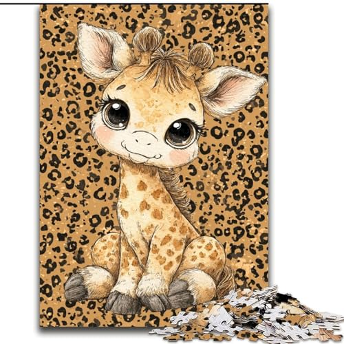 Giraffen-Puzzle für Erwachsene, 1000-teiliges Puzzle, Spielzeug, intellektuelles Spiel, Künstlersammlung, Bildende Kunst (Größe 50x75cm) von LYXIANY