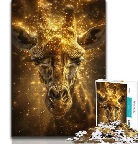 Giraffen-Puzzle mit 1000 Teilen für Erwachsene, Geschenke, anspruchsvoll zu vervollständigen, Aber lustig und humorvoll, einzigartige Heimdekoration und Geschenke (50x75cm) von LYXIANY