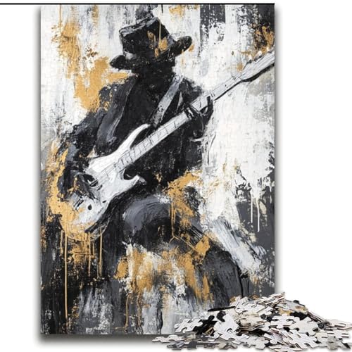 Gitarre Spielen, Ölgemälde, Puzzles für Teenager, Spielzeug, Lernspiele, Stressabbau, einzigartige Geburtstags- und Geschenkideen (70x100cm) von LYXIANY