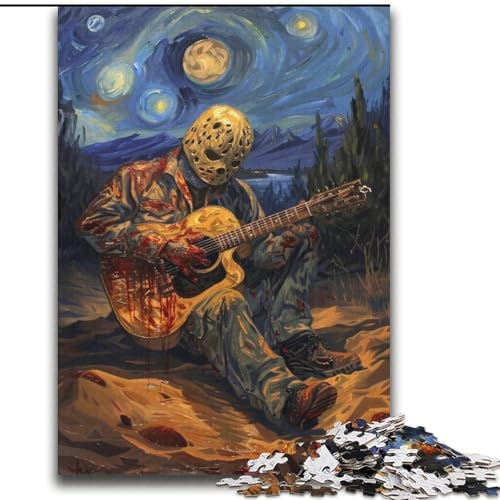 Gitarre Spielen unter den Sternen, Puzzle für Erwachsene, 2000 Teile, Lernspielzeug, Familienspiele, geeignet als Schreibtischdekoration (70x100cm) von LYXIANY