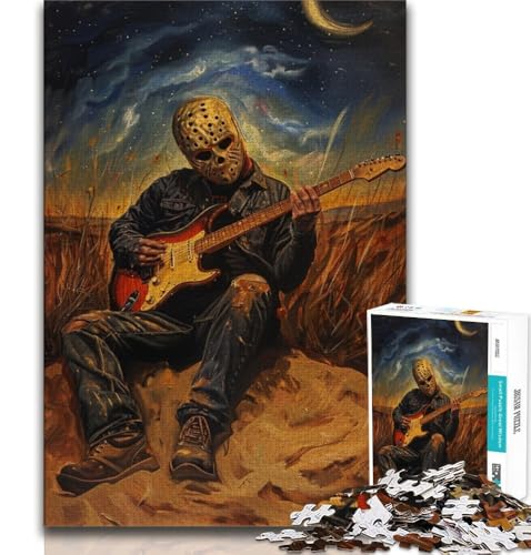Gitarre Spielen unter den Sternen Puzzle für Erwachsene, 1000 Teile, anspruchsvolles Spiel, Geschenke, ganze Familie (50x75cm) von LYXIANY