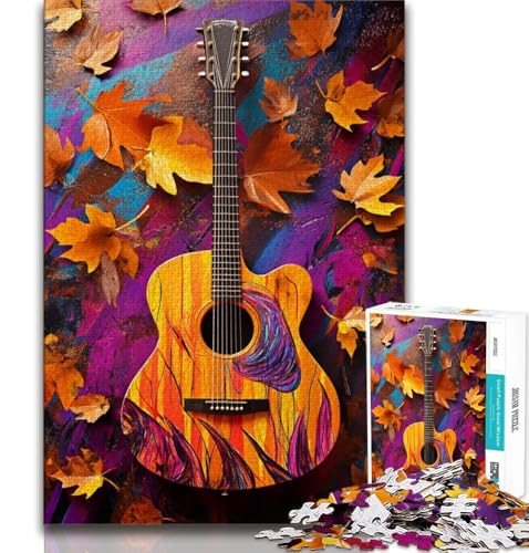 Gitarren-Puzzle für Teenager, 1000 Teile, Lernspielzeug, Familienspiele, einzigartige Geburtstags- und Geschenkideen (75x50cm) von LYXIANY