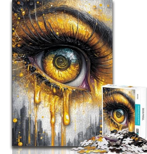 Golden Eye Puzzle für Teenager, 1000 Teile, Lernspiele, Heimdekoration, Geschenk für die ganze Familie (75x50cm) von LYXIANY