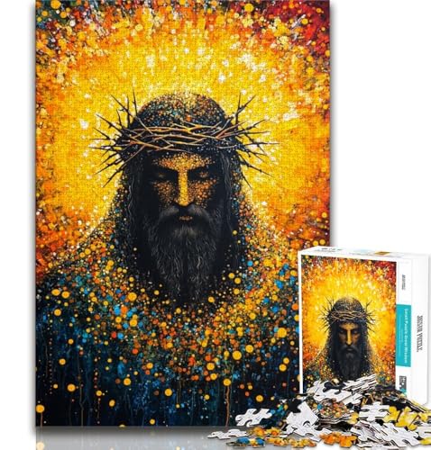 Golden Jesus Puzzle für Erwachsene 1000 Teile Puzzle, Denkspiel Wanddekoration Einzigartige Geburtstags 38x26cm von LYXIANY