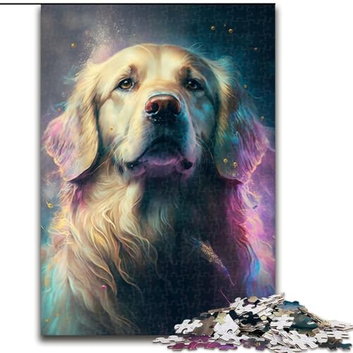 Golden Retriever-Hundemalerei, 1000-teiliges Puzzle für Erwachsene, Holzpuzzle für Erwachsene, anspruchsvolles DIY-Denkspiel für Teenager, Größe 50x75cm Golden Retriever-Hundemalerei, 1000-teiliges Puzzle für Erwachsene, Holzpuzzle für Erwachsene, anspruchsvolles DIY-Denkspiel für Teenager, Größe 50x75cm von LYXIANY