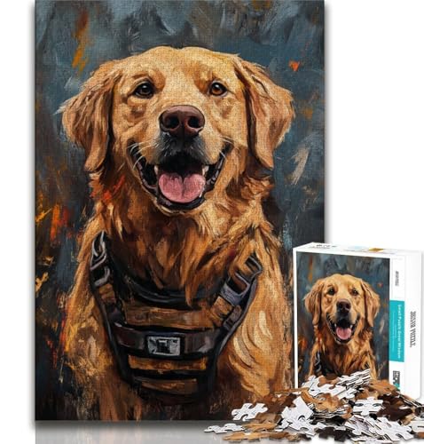 Golden Retriever Portrait Puzzle für Erwachsene 1000 Teile Puzzle, Denkspiel Wanddekoration Einzigartige Geburtstags 38x26cm Golden Retriever Portrait Puzzle für Erwachsene 1000 Teile Puzzle, Denkspiel Wanddekoration Einzigartige Geburtstags 38x26cm von LYXIANY