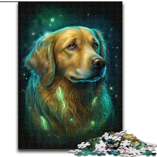 Golden Retriever-Puzzles für 1000 Teile aus Holz, anspruchsvolles Denkspiel für Teenager, Spaß für den Spieleabend mit der Familie, Größe 50x75cm von LYXIANY