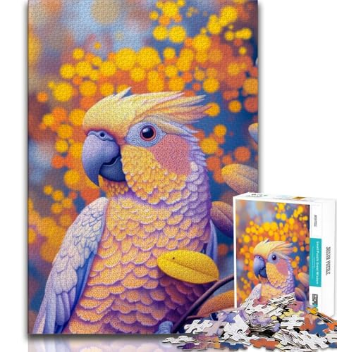 Goldener Papagei Puzzle für Teenager, 1000 Teile, Lernspiele, Heimdekoration, geeignet für die Schreibtischdekoration (75x50cm) von LYXIANY