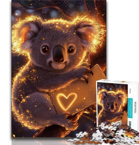 Goldenes Koala-Puzzle für Erwachsene, 1000-teiliges Puzzle, Denkspiel, Wanddekoration, einzigartige Geburtstags, 50x75cm Goldenes Koala-Puzzle für Erwachsene, 1000-teiliges Puzzle, Denkspiel, Wanddekoration, einzigartige Geburtstags, 50x75cm von LYXIANY
