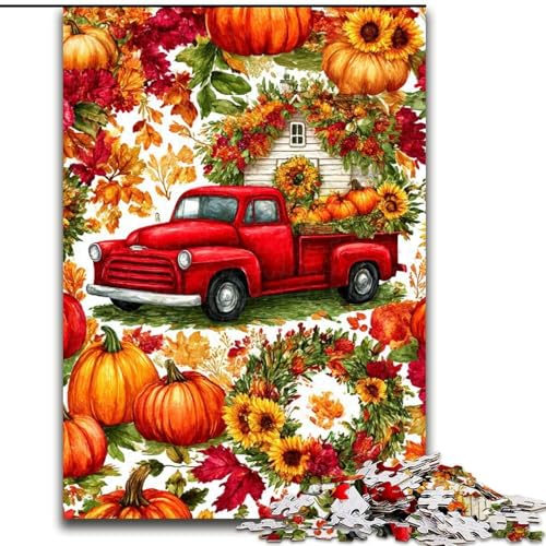 Halloween Cars 1000-teiliges Puzzle für Teenager, Lernspielzeug, Familienspiele, geeignet als Schreibtischdekoration (50x75cm) von LYXIANY