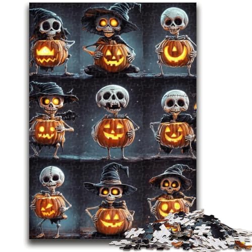 Halloween-Collage-Puzzles für Teenager, 1000 Puzzles, Lernspielzeug, Familienspiele, einzigartige Geburtstags- und Geschenkideen (38x26cm) von LYXIANY