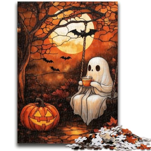 Halloween-Puzzle mit 1000 Teilen für Erwachsene und Jugendliche, Lernspielzeug, Familienspiele mit passendem Poster und Quizblatt (38x26cm) von LYXIANY