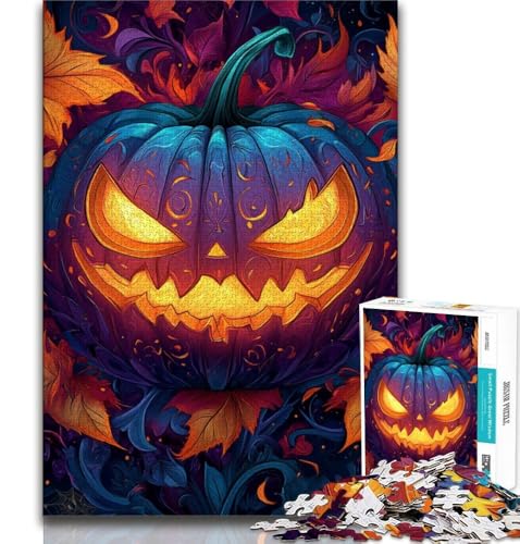 Halloween-Puzzle mit Kürbiskopf, 1000 Teile, für Teenager, Geschenke, Lernspiele, Wanddekoration, einzigartige Geburtstags (75x50cm) von LYXIANY