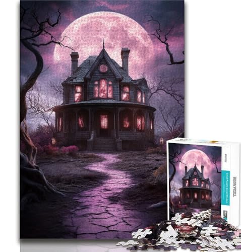 Halloween-Schloss-Puzzles für Teenager, dekomprimierendes intellektuelles Lernspielzeug, geeignet als Schreibtischdekoration (50x75cm) von LYXIANY