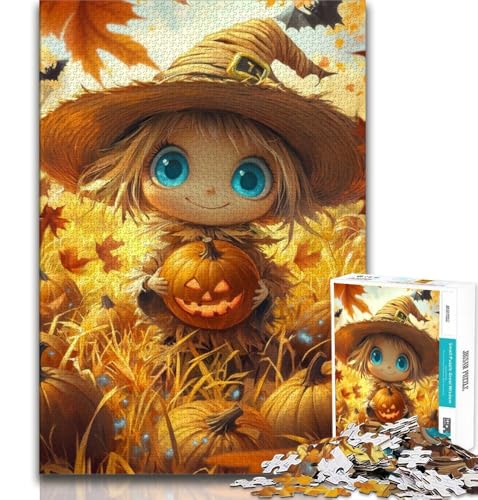 Halloween-Vogelscheuchen-Puzzle für Erwachsene, 1000 Teile, anspruchsvolles Spielgeschenk, ganze Familie (38x26cm) von LYXIANY