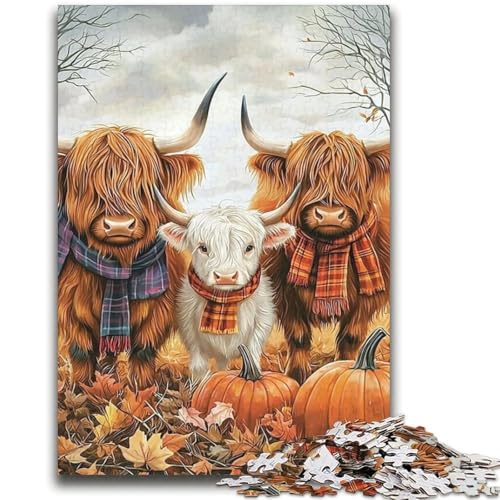 Halloween-Yak-Puzzles für Teenager, 1000, Lernspielzeug, Familienspiele mit passendem Poster und Quizblatt (38x52cm) von LYXIANY