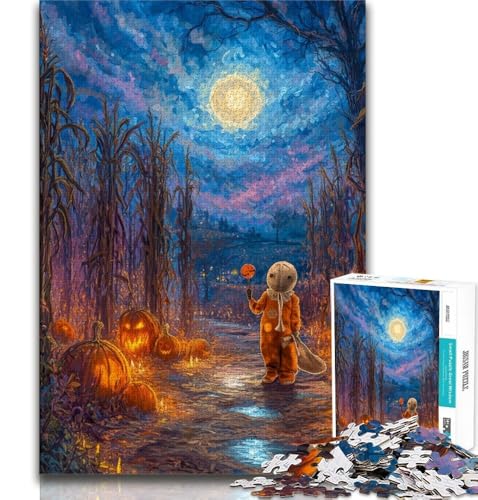 Halloween unter dem Nachthimmel, Puzzle für Erwachsene, 1000 Teile, Lernspiel, Herausforderungsspielzeug, ganze Familie, 50x75cm von LYXIANY