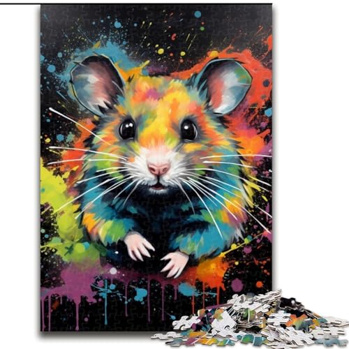Hamster-Puzzles für 1000 Teile, Holzpuzzles, perfekt für Familienspaß, Partyspiele, Gastgeschenke für Geburtstagspartys, 50x75cm Hamster-Puzzles für 1000 Teile, Holzpuzzles, perfekt für Familienspaß, Partyspiele, Gastgeschenke für Geburtstagspartys, 50x75cm von LYXIANY