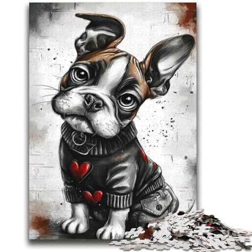 Happy Boxer Puppy 1000-teiliges Puzzle für Erwachsene und Jugendliche, Lernspielzeug, ganze Familie (38x52cm) von LYXIANY
