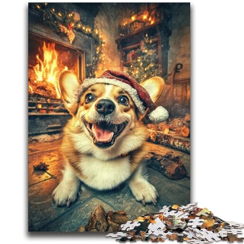 Happy Corgi Puzzle 1000 Teile für Erwachsene und Jugendliche, Lernspielzeug, ganze Familie (38x52cm) von LYXIANY